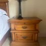 Solid pine bedroom furniture set - bed, dresser with mirror, 2 lockers Image 4