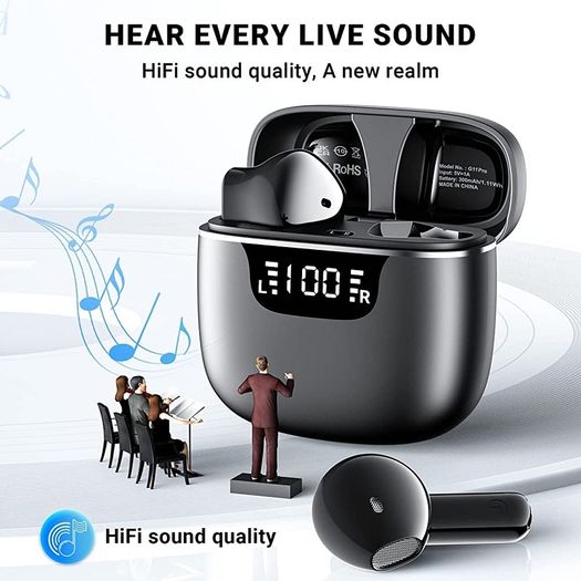 Earbuds,Wireless Headphones Bluetooth 5.3 Earphones with 4 ENC Noise Cancelling Mic 2023 Upgrade wireless Earbuds (FREE SHIPPING)