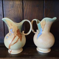 Art Deco pair of Crown Devon Jugs