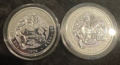 2x Silver 2oz Coin The Queens Lion