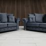 Olympia Grey Corner & 3+2+1 Plush Fabric Sofa Image 5
