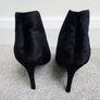Lovely Black Velour Booties / Heels / Size 6.5 UK Image 3