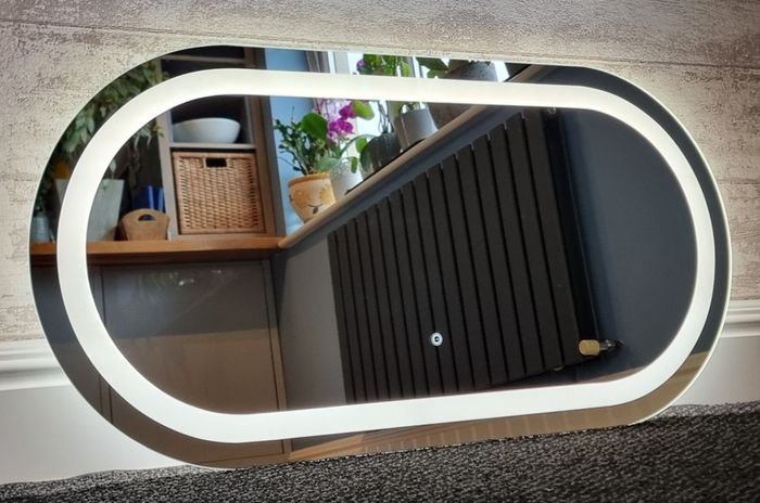 LED Bathroom Mirror Dual LED Bright Makeup Dimmable Touch Switch