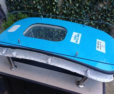 Genuine KLM Boeing 737-400 Overwing Emergency Exit Window Upcycled Aviation Coffee Table