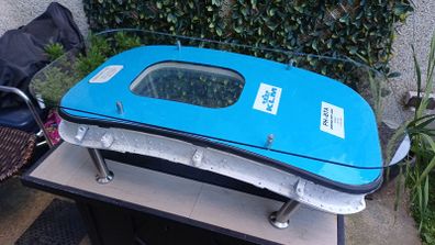 Genuine KLM Boeing 737-400 Overwing Emergency Exit Window Upcycled Aviation Coffee Table