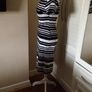 Beautiful Black/White Striped Fitted Dress (Size 10) Image 2