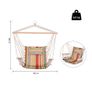Hanging Rope Hammock Chair with 1 Pillow Image 3