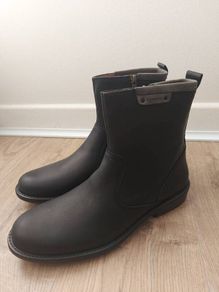 GANT RRP 190 Eur Size 9.5 UK Haynes Black Texas Leather Zip Up Ankle Boots real leather rubber sole new