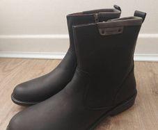 GANT RRP 190 Eur Size 9.5 UK Haynes Black Texas Leather Zip Up Ankle Boots real leather rubber sole new
