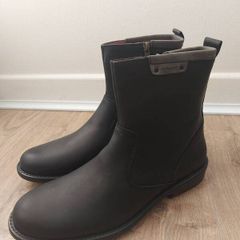 GANT RRP 190 Eur Size 9.5 UK Haynes Black Texas Leather Zip Up Ankle Boots real leather rubber sole new