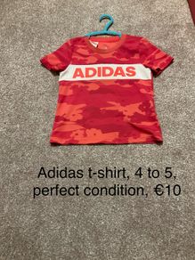 Girls adidas t shirt, perfect condition