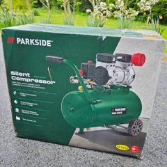 NEW Parkside Silent Air Compressor / 24L / 1,100W / 8 bar