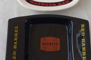 2 x vintage  advertising watneys red barrel ashtrays collectors items ,nice in any collectors collection,,sold as seen, see pictures for condition,