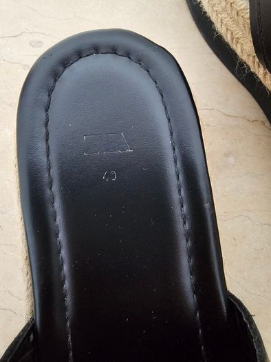 Zara Slip On Espadrille Black Sandals