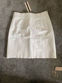 Topshop Leather Skirt white