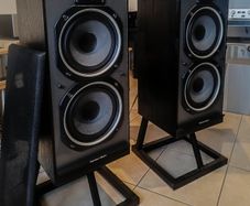 mordaunt short MS 45 Ti stereo speakers Pair with stands like new