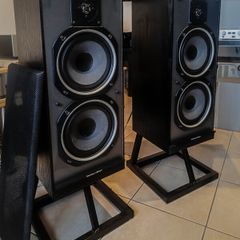mordaunt short MS 45 Ti stereo speakers Pair with stands like new