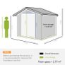 NEW SALE | 7ft x 4ft Lockable Garden Shed Large Patio Roofed Tool Metal Storage Building Foundation Sheds Box Outdoor Furniture, Dark Grey Image 2