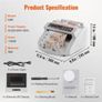 Banknotes Counter With LED Display, Professional Note Counter With Counterfeit Detector, UV/MG, 1000 Bills/Minute, Counts Only Number of Sheets Image 2