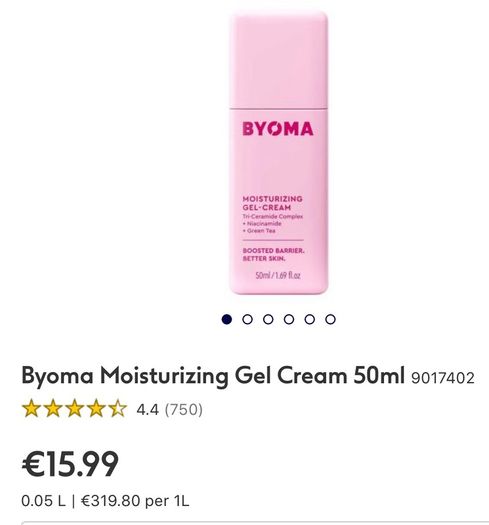 Byoma Moisturizing Gel Cream 50ml