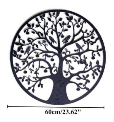 BRAND NEW Round Wall Hanging Decorations Diameter 60cm Art Home Hanging Ornament Iron Tree Wall Decor