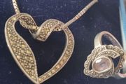 marcasite,vintage silver