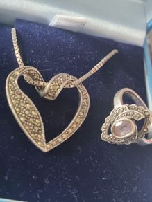 marcasite,vintage silver