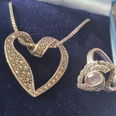 marcasite,vintage silver