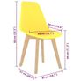 Dining Chairs 6 pcs Yellow Plastic Image 7