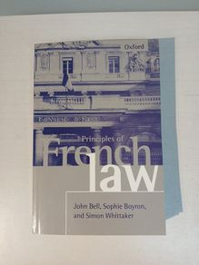 Principle's of French Law by Bell, Boyron, Whittaker