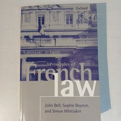 Principle's of French Law by Bell, Boyron, Whittaker