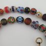 Antique Venetian Style MulitColor Mix Glass & Old Face Glass Pendant Necklace Image 6