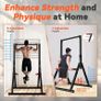Power Tower Pull Up Dip Station Foldable, Pull Up Bar Station Adjustable, Multi-Function Home Gym, Strength Training Fitness Equipment Image 5