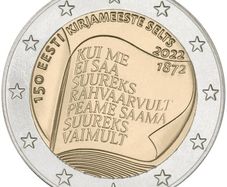 Estonia 2 Euro Commemorative Coin 2022 - Estonian Literature Society. Uncirculated.