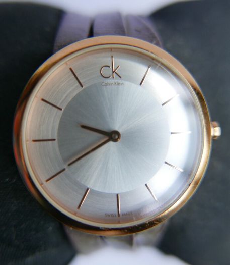 Ladies Brown Tassel Leather Rose-Gold Swiss Calvin Klein Designer Watch K2R 256