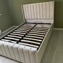 Indiana Panel Wingback Bed Frame With Mattress Opt Image 3