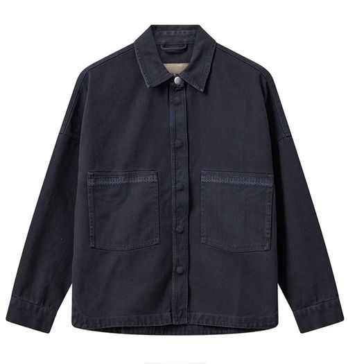 Mos Mosh denim embroidered overcoat