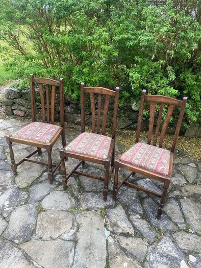 4 antique wooden chairs