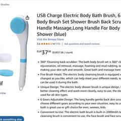 NEW USB Charge Electric Body Bath Brush
