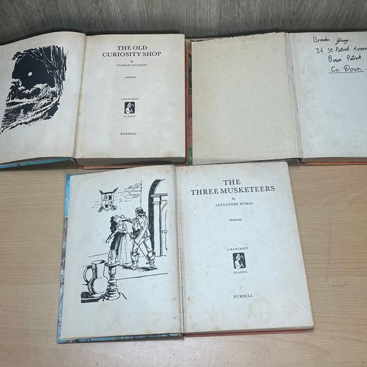 Bancroft Classics Vintage 1970s HB Three Musketeers, Robin Hood & Old Curiosity