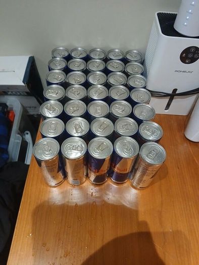 35 cans of Red Bull