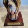 Lovely St. Bernard resin head figurine hand painted. Image 4