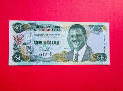 Bahamas   1  DOLLAR  2001 . Pick  69 .  Uncirculated