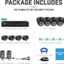 5MP 8CH CCTV Security Camera System with 1TB Hard Drive, 8 Channel Expandable DVR, 4pcs 3K IP66 Waterproof Metal Dome Cameras, with Human/Vehicle/Face Activated Full Color Night Vision Image 4