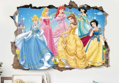 Cartoon Princess Wall Stickers For Kids Room, Girls Bedroom, Wall Decoration, Door, Window Sticker