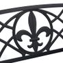 Black Metal Garden Bench 2 Seater Outdoor Patio Bench Image 4