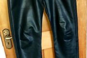 Mens Biker Leather Jeans
