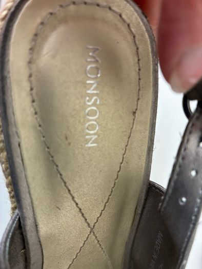 Monsoon Metallic Wedge, size 39