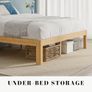 Wood King Size Bed Frame with Metal Slats Support, Platform King Bed Frame, Easy to Install, Noise Free, Sturdy, 30.5 cm High Image 4