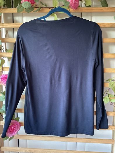 top Bnwt navy chiffon & embelished front sunwear brand European brand size 38